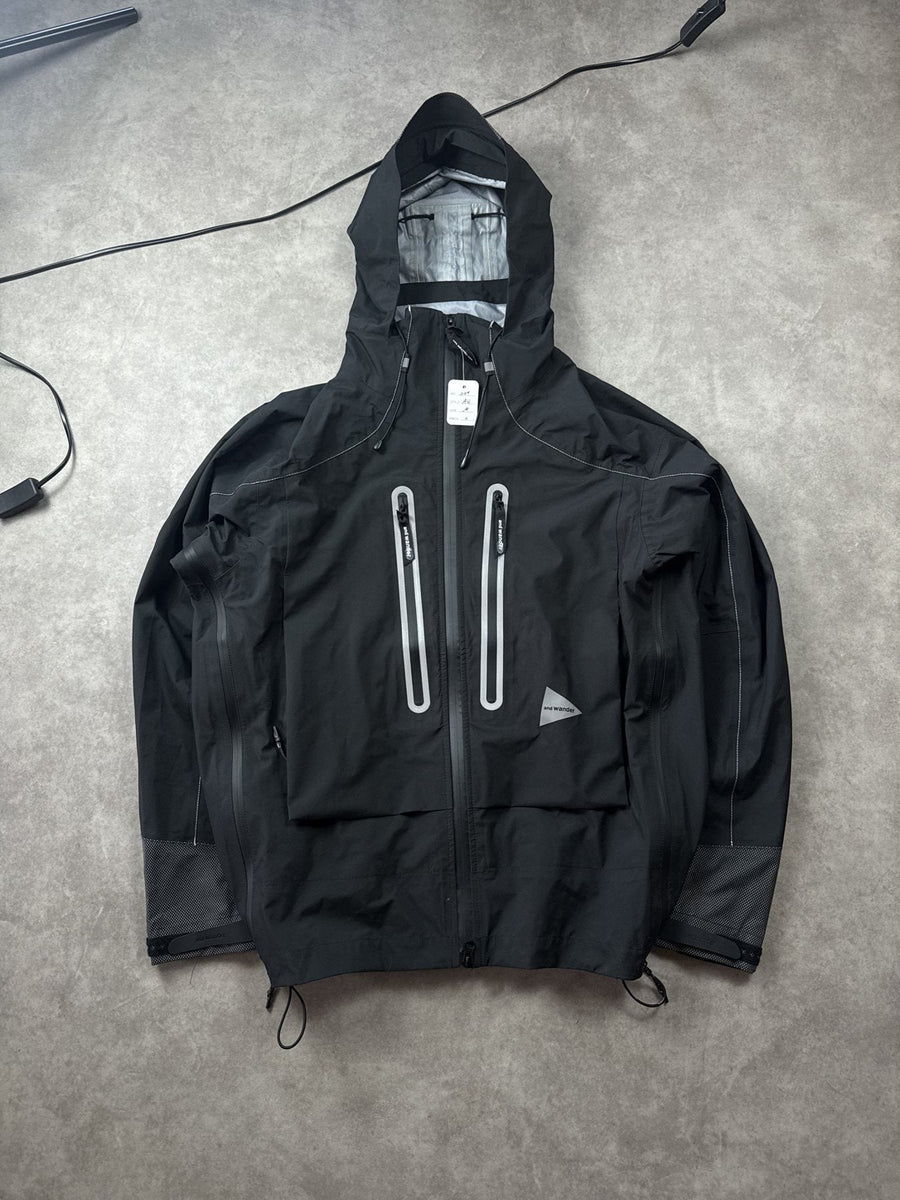 And Wander Pertex Shield Regenjacke Schwarz Gr. M