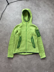 Arc'teryx Vintage Polartec Fleece Zip Hoodie Grün Gr. XS Damen