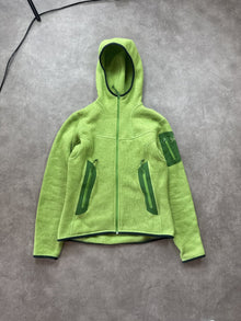 Arc'teryx Vintage Polartec Fleece Zip Hoodie Grün Gr. XS Damen