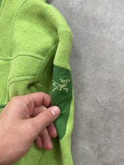 Arc'teryx Vintage Polartec Fleece Zip Hoodie Grün Gr. XS Damen