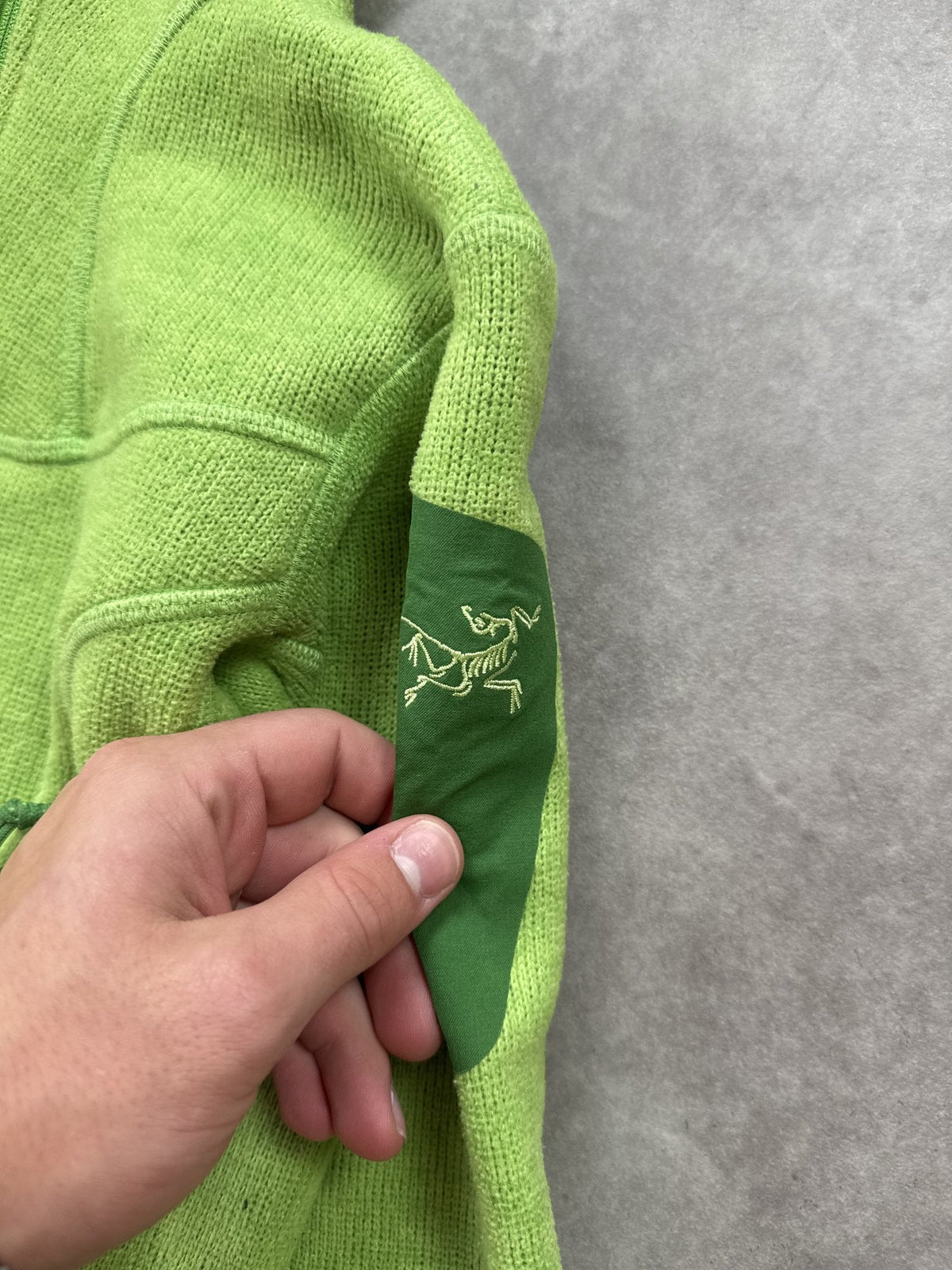 Arc'teryx Vintage Polartec Fleece Zip Hoodie Grün Gr. XS Damen
