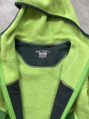 Arc'teryx Vintage Polartec Fleece Zip Hoodie Grün Gr. XS Damen