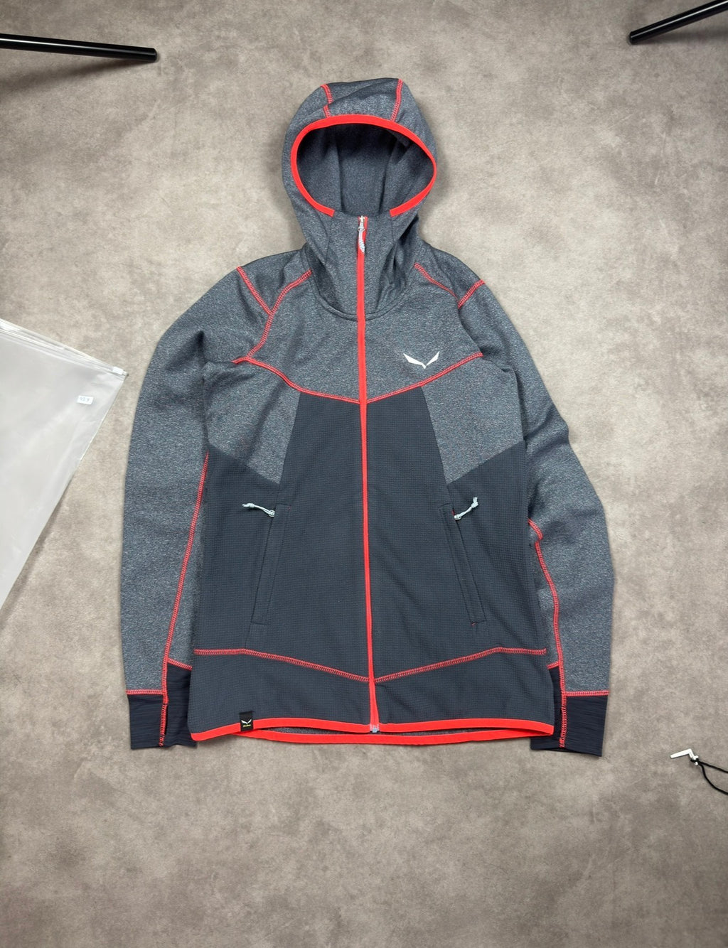 Salewa Fleece Jacke Grau Gr. S - Grau - S Damen