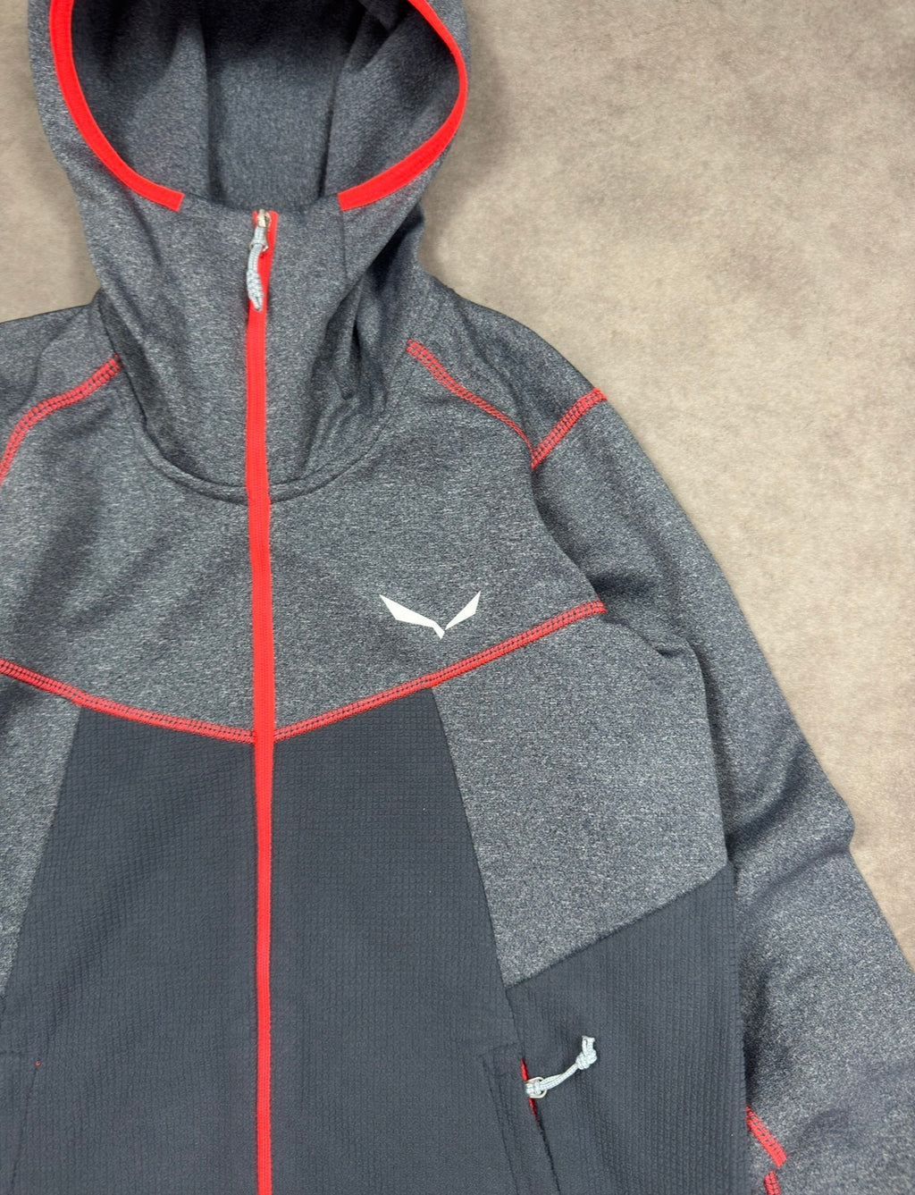 Salewa Fleece Jacke Grau Gr. S - Grau - S Damen