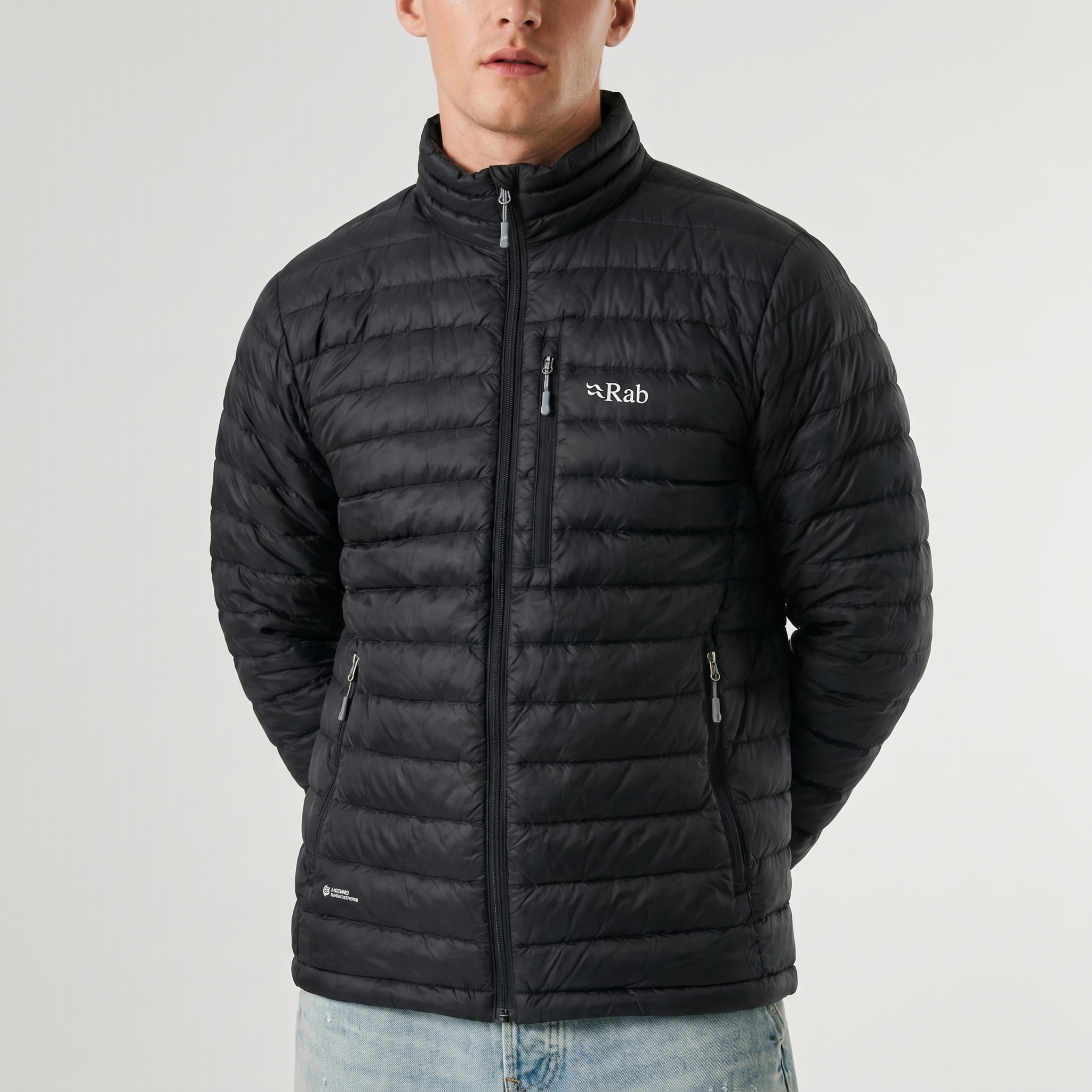 Rab Daunenjacke Schwarz Gr. L - Schwarz - L