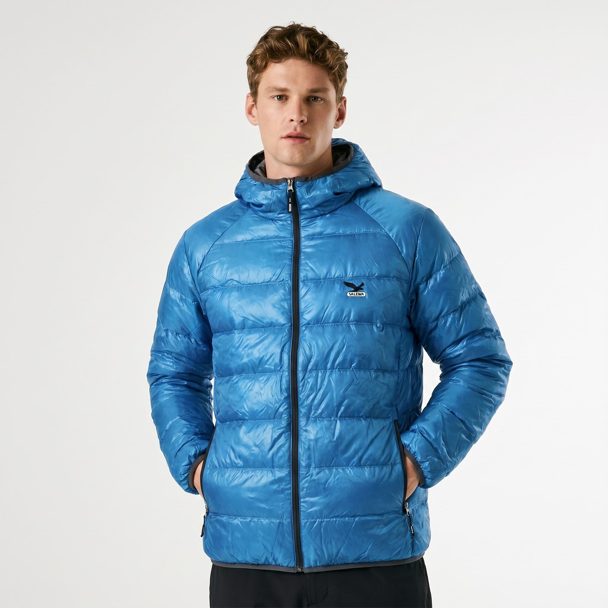 Salewa Daunenjacke Blau Gr. XL Neu - Blau - XL