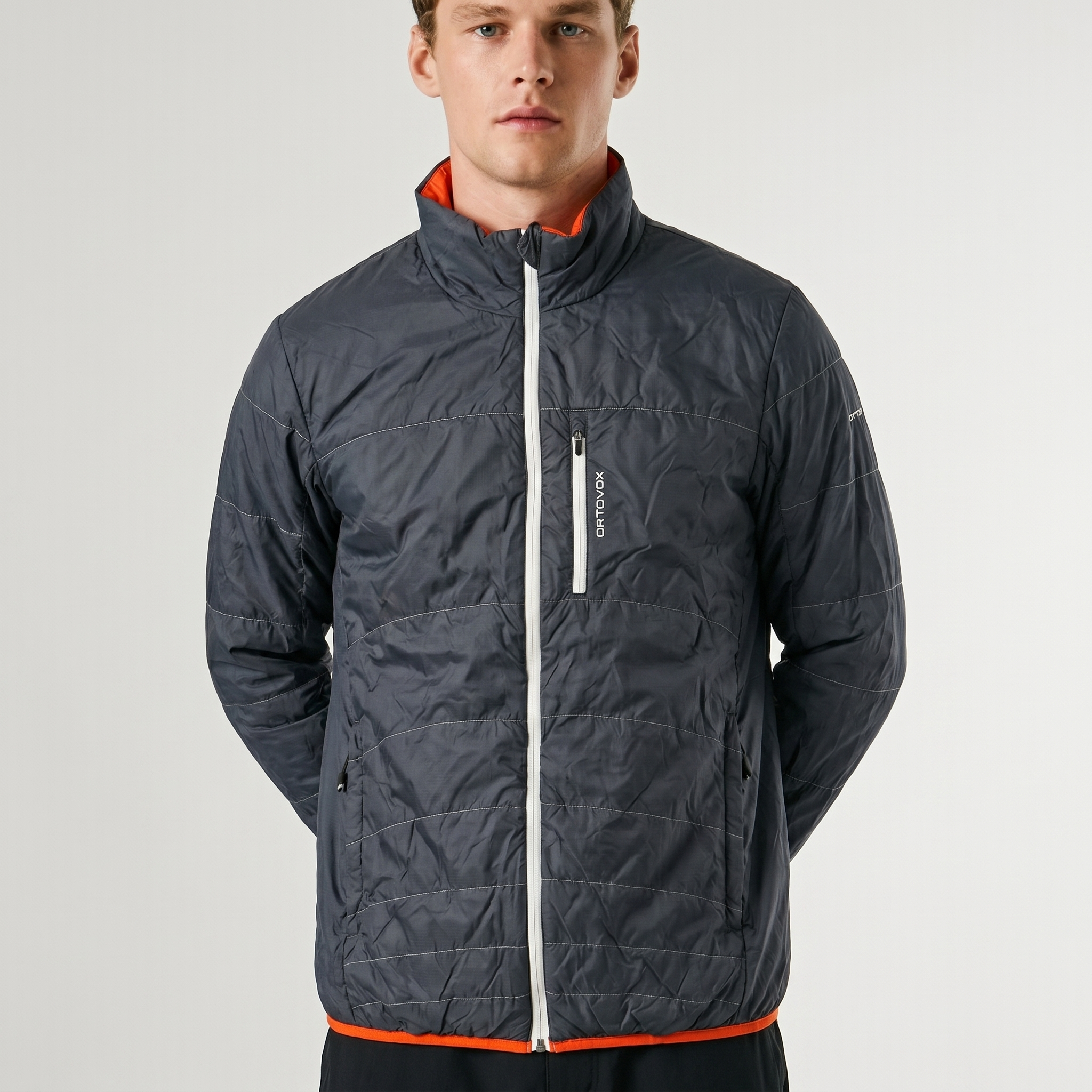 Ortovox Jacke Orange Blau Gr. L - Orange - L