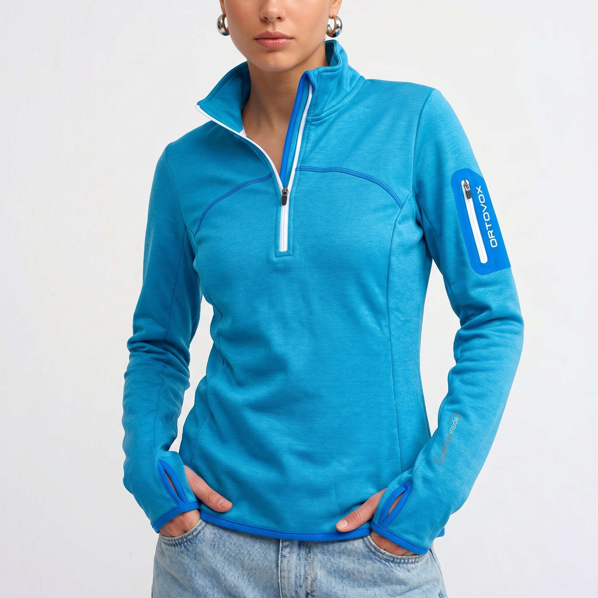 Ortovox Quater zip Blau Gr. S Damen - Blau - S Damen